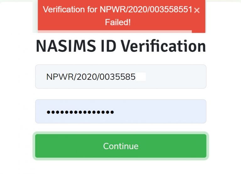 NASIMS ID Verification 2024 Portal | Recover NASIMS Password