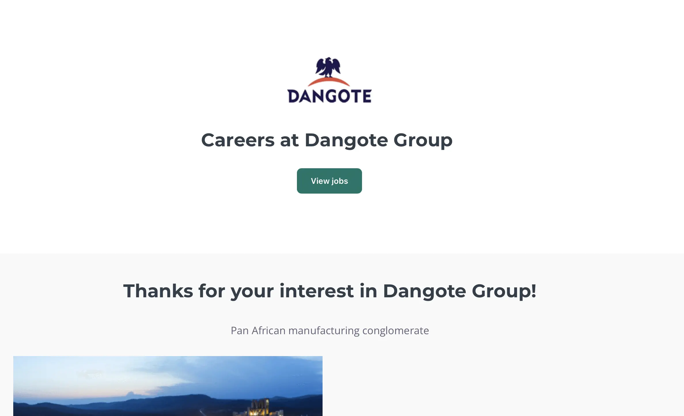 picture of dangote group recruitment portal