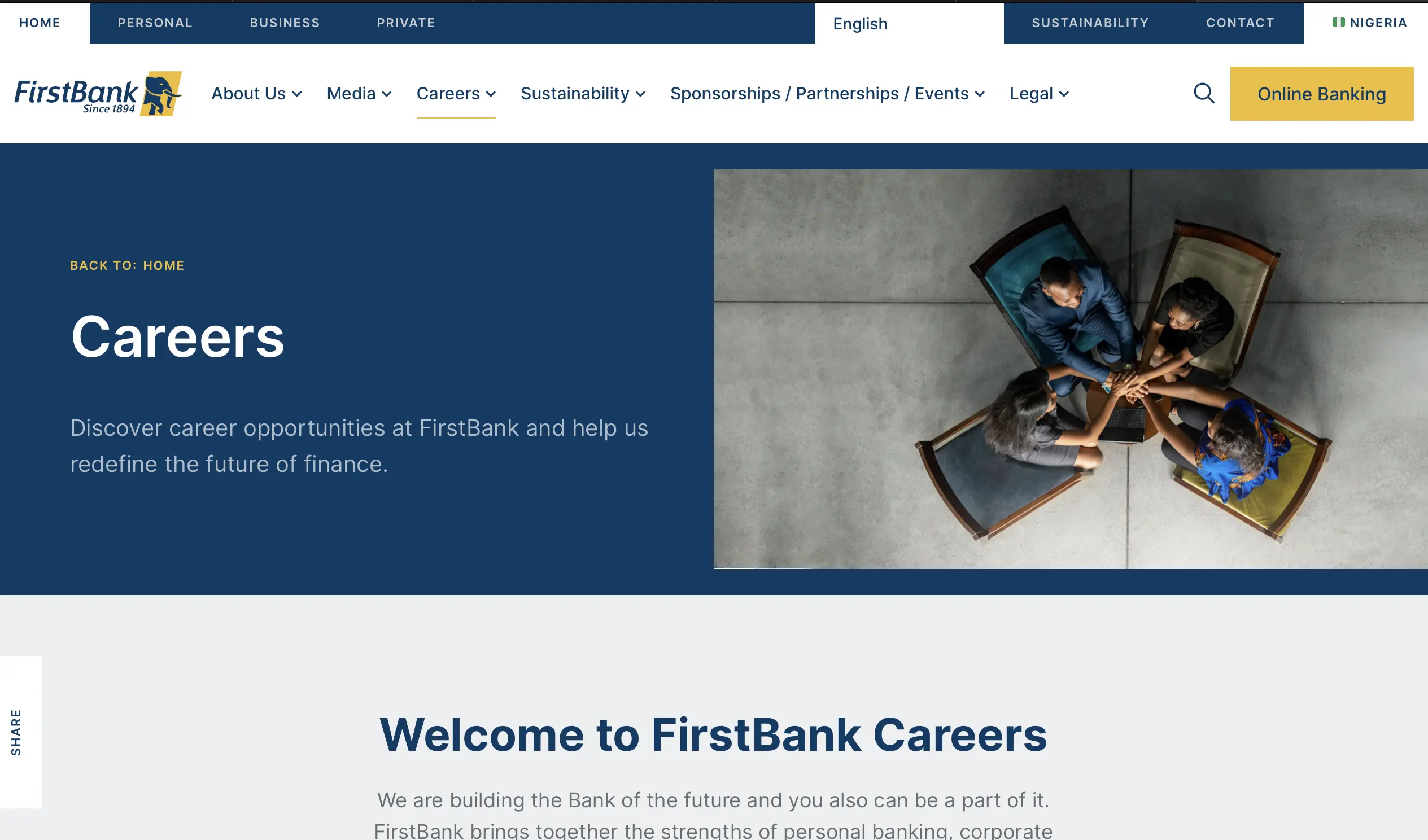 picture of first bank recruitment portal